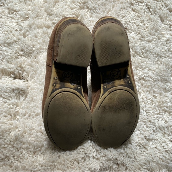 Vintage Lucky Brand Distressed Brown Leather Boom Ankle Bootie - Picture 7 of 7